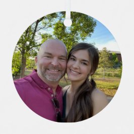 Custom photo ornament - dad daughter keepsake gift メタルオーナメント