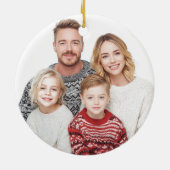 Custom Photo Ornament for Families | Family Name セラミックオーナメント (裏面)