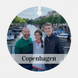 Custom photo ornament - travel keepsake gift メタルオーナメント