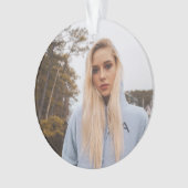 Custom Photo Ornament with Birthday Message オーナメント (正面)