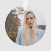 Custom Photo Ornament with Birthday Message オーナメント (正面)