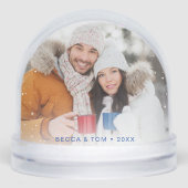 Custom Photo Our First Christmas Snow Globe (正面)