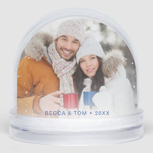 Custom Photo Our First Christmas Snow Globe (正面)