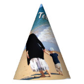 Custom Photo Paper Party Hats Personalized Text パーティーハット (正面)