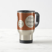 Custom Photo Party travel Mug – Mocha Mousse Brown トラベルマグ (正面右)