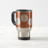 Custom Photo Party travel Mug – Mocha Mousse Brown トラベルマグ (正面左)
