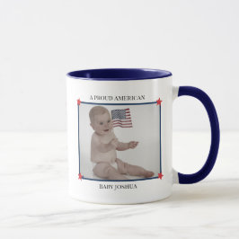 Custom Photo Patriotic Baby First 4th of July マグカップ