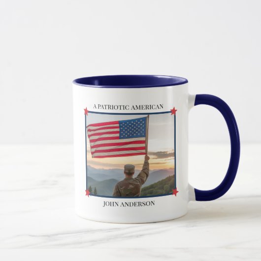 Custom Photo Patriotic Mug マグカップ (右)