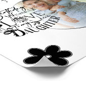 Custom Photo Pattern Daughter Birthday ポスター (角)