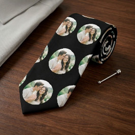 Custom Photo Pattern Wedding Tie, Personalised ネクタイ