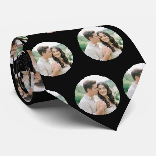 Custom Photo Pattern Wedding Tie, Personalised  ネクタイ (ロール)