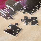 Custom Photo Peace Love Joy Modern Typography ジグソーパズル (側面)