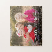 Custom Photo Peace Love Joy Modern Typography ジグソーパズル (縦)