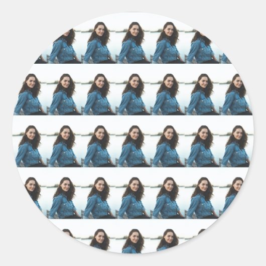 Custom Photo Personalized ラウンドシール (正面)