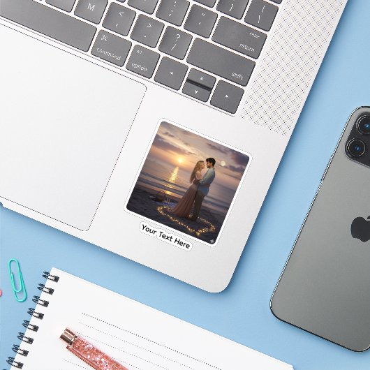 Custom Photo Personalized Custom-Cut Vinyl Sticker シール (ノートパソコンとiPhone)