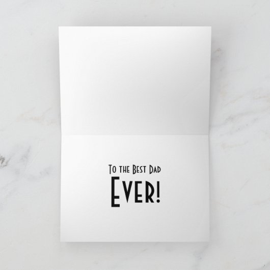 Custom Photo Personalized Father's Day Card カード (内部)