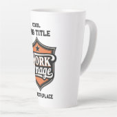 Custom Photo Personalized Job Title & Workplace  カフェラテマグ (右アングル)