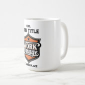 Custom Photo Personalized Job Title & Workplace  コーヒーマグカップ (正面右)