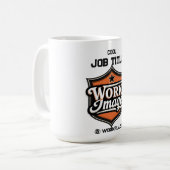Custom Photo Personalized Job Title & Workplace  コーヒーマグカップ (正面左)