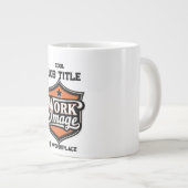 Custom Photo Personalized Job Title & Workplace  ジャンボコーヒーマグカップ (正面右)
