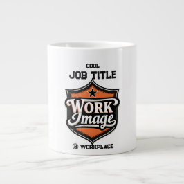 Custom Photo Personalized Job Title & Workplace  ジャンボコーヒーマグカップ