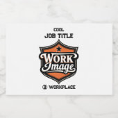 Custom Photo Personalized Job Title & Workplace  リキュールボトルラベル (シングルラベル)