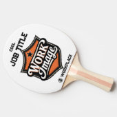 Custom Photo Personalized Job Title & Workplace  卓球ラケット (横)