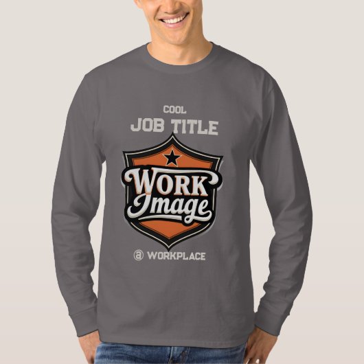 Custom Photo Personalized Job Title & Workplace  Tシャツ (正面)