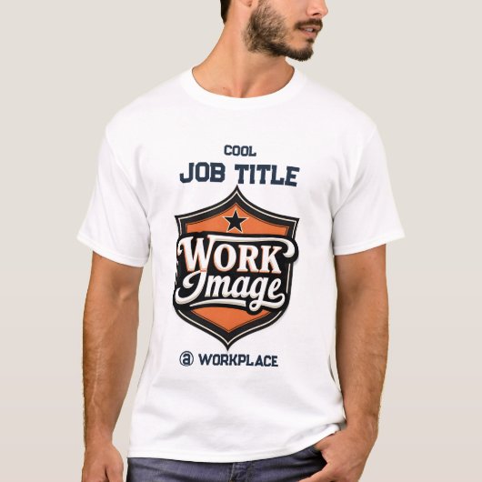 Custom Photo Personalized Job Title & Workplace  Tシャツ (正面)