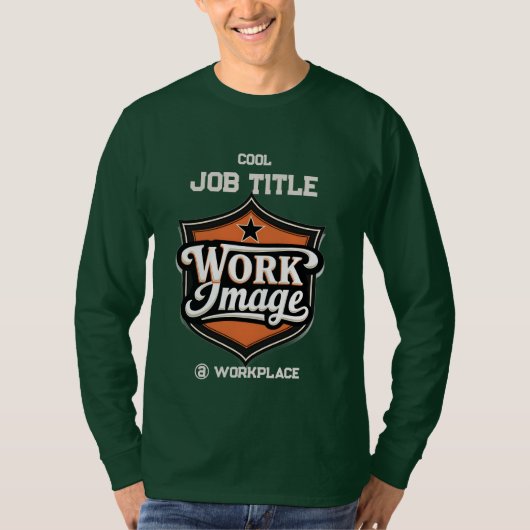Custom Photo Personalized Job Title & Workplace  Tシャツ (正面)