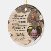 Custom Photo Personalized Memorial Death MOrnament セラミックオーナメント (左)