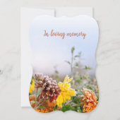 custom photo personalized memorial funeral card 招待状 (正面)