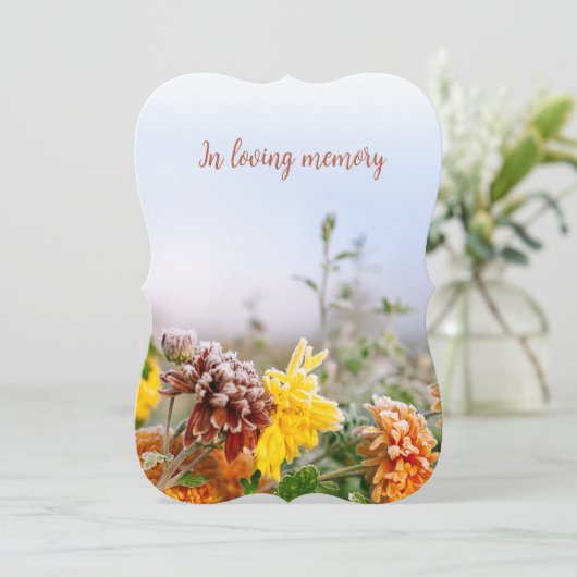 custom photo personalized memorial funeral card 招待状 (スタンド正面)