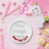 Custom Photo – Personalized text ペーパープレート (パーティー)