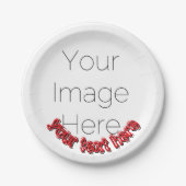 Custom Photo – Personalized text  ペーパープレート (正面)