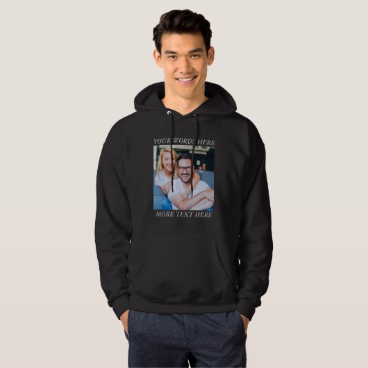 Custom Photo & Personalized Text Graphic Hoodie パーカ (正面フル)