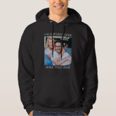 Custom Photo & Personalized Text Graphic Hoodie パーカ (正面)