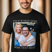 Custom Photo & Personalized Text Graphic Tee Tシャツ