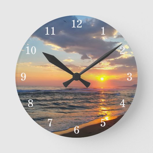 Custom Photo Personalized Wall Clock ラウンド壁時計 (正面)