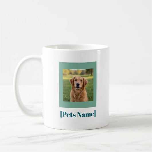 Custom Photo Pet Coffee Mug | Personalized Name コーヒーマグカップ (左)