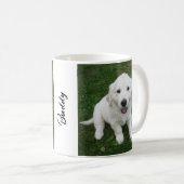 Custom  Photo Pet Simple Modern Name コーヒーマグカップ (正面右)