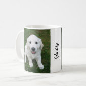 Custom  Photo Pet Simple Modern Name コーヒーマグカップ (正面左)