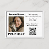 Custom Photo Pet Sitter Business Card  名刺 (正面)