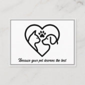 Custom Photo Pet Sitter Business Card  名刺 (裏面)