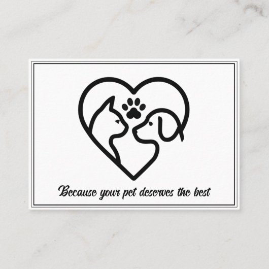 Custom Photo Pet Sitter Business Card 名刺 (裏面)