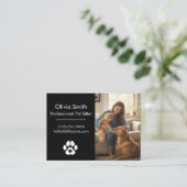 Custom Photo Pet Sitter Business Card  名刺 (スタンド正面)