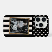 Custom Photo Phone Case, USA Flag Patriotic iPhoneケース (裏面横)