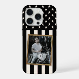 Custom Photo Phone Case, USA Flag Patriotic iPhone 15 Proケース