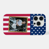 Custom Photo Phone Case, USA Flag Patriotic iPhoneケース (裏面横)