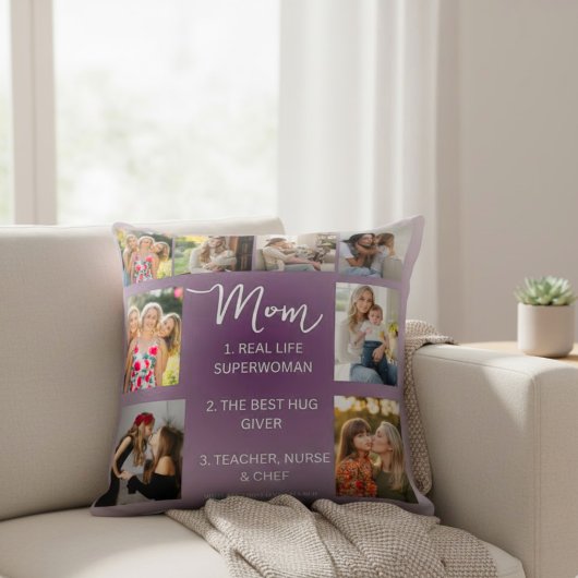 Custom Photo Pillow with Meaningful Mothers Quotes クッション